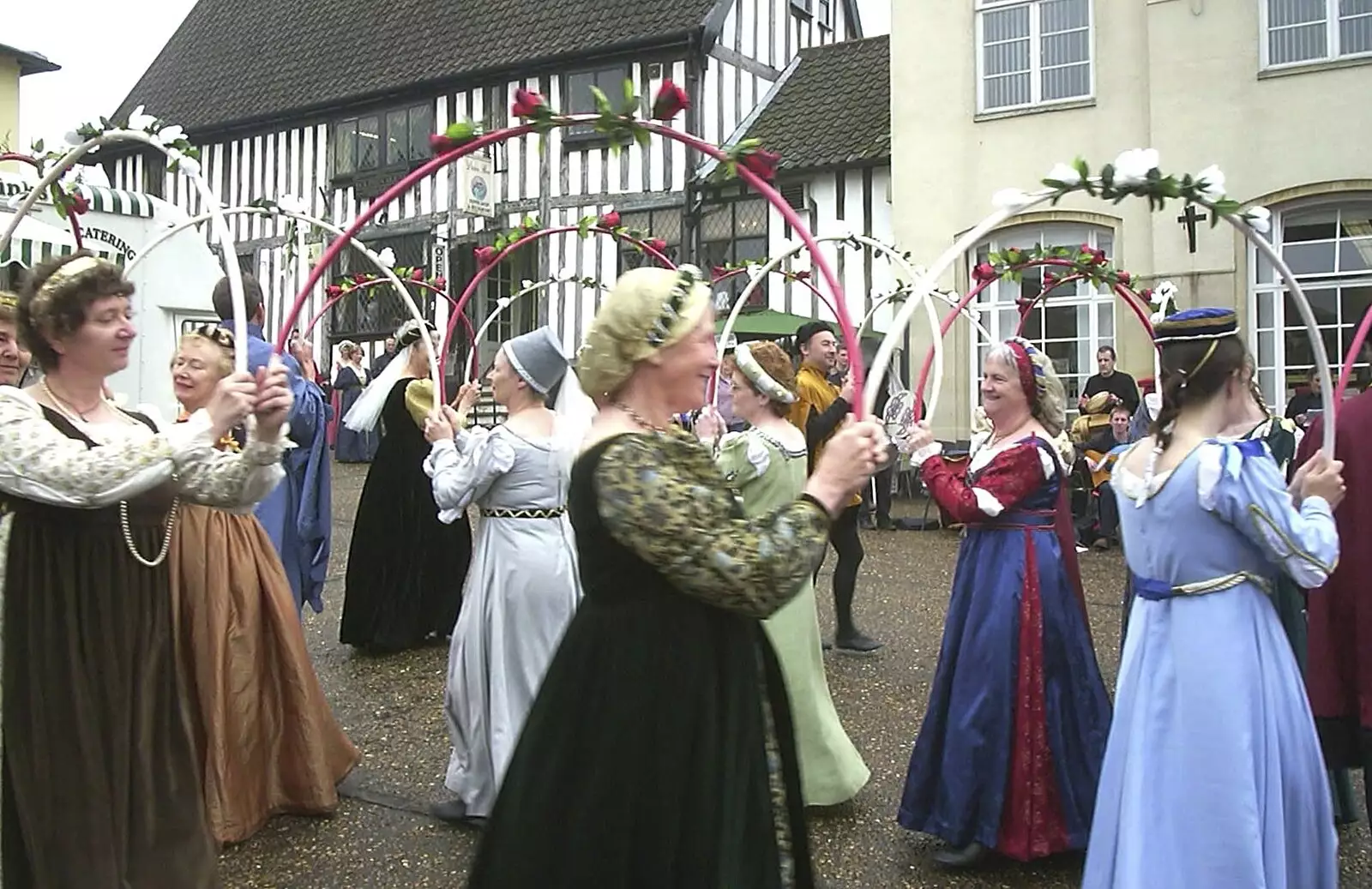 A close-up of the Tudor dancing, from Badminton Sprogs and The Skelton Festival, Diss, Norfolk - 1st May 2004