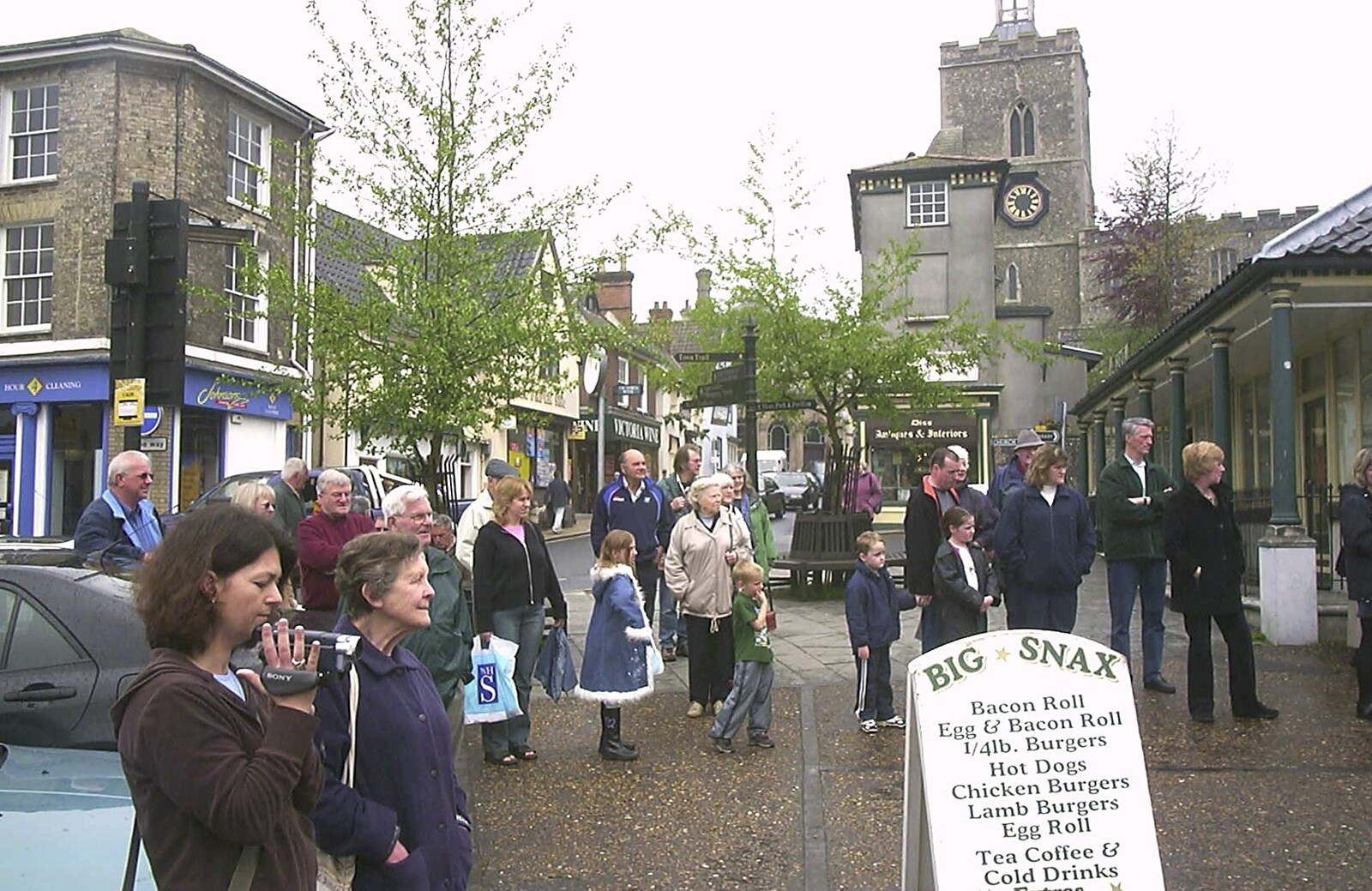 People watch the dancing from Badminton Sprogs and The Skelton Festival, Diss, Norfolk - 1st May 2004