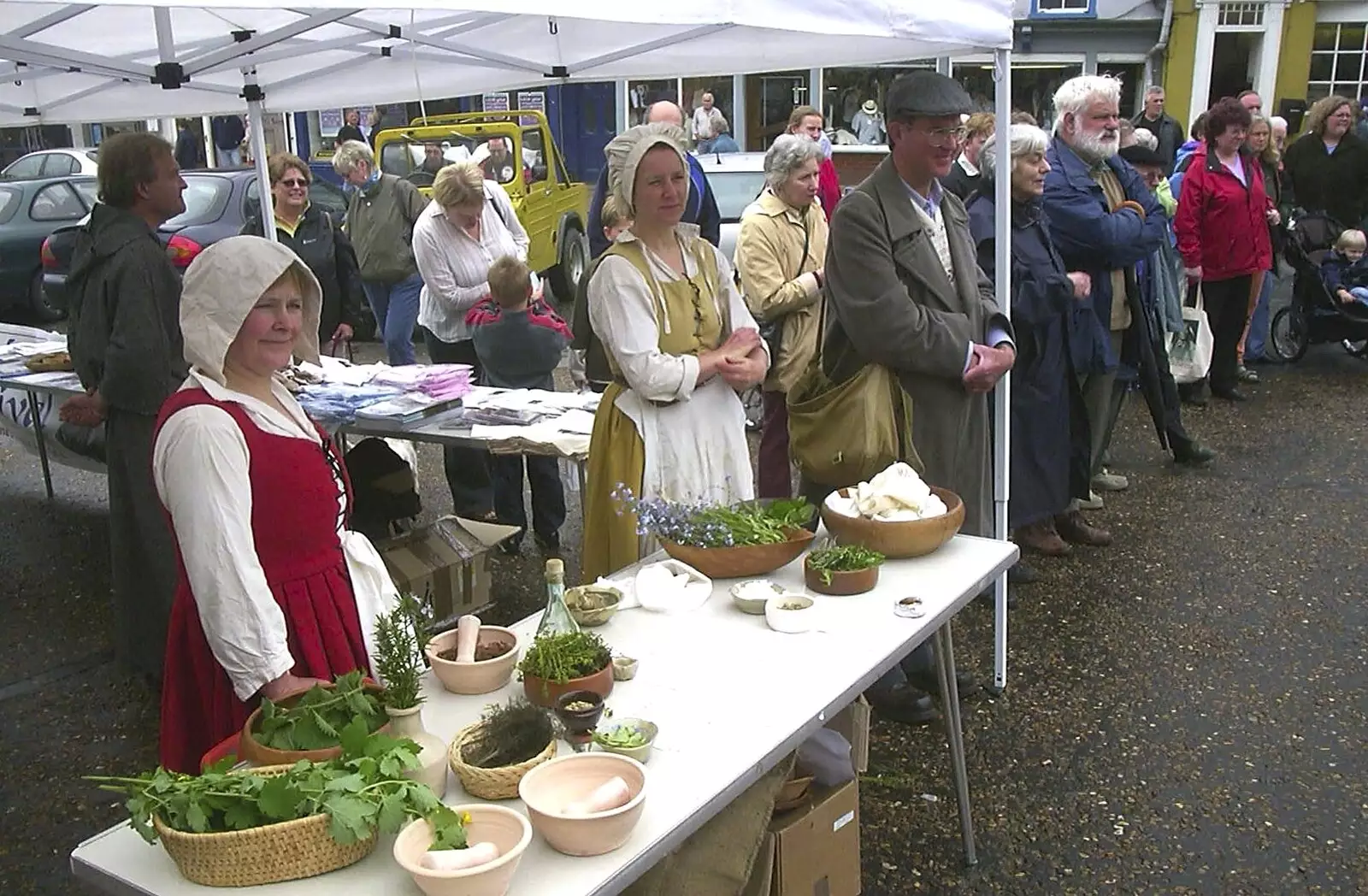 There's a Mediaeval herb market going on, from Badminton Sprogs and The Skelton Festival, Diss, Norfolk - 1st May 2004