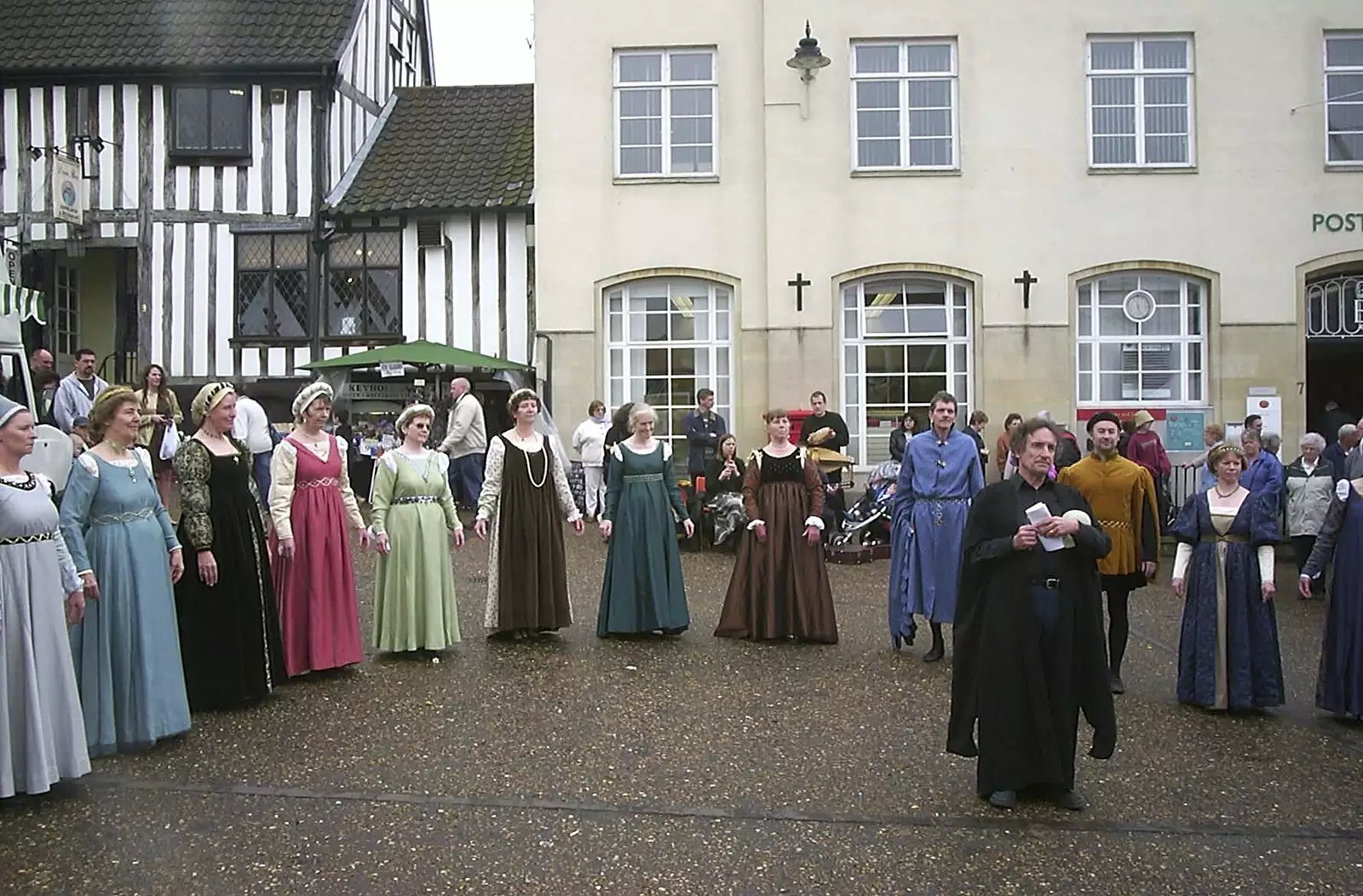 The dancers surround the orator in a circle, from Badminton Sprogs and The Skelton Festival, Diss, Norfolk - 1st May 2004