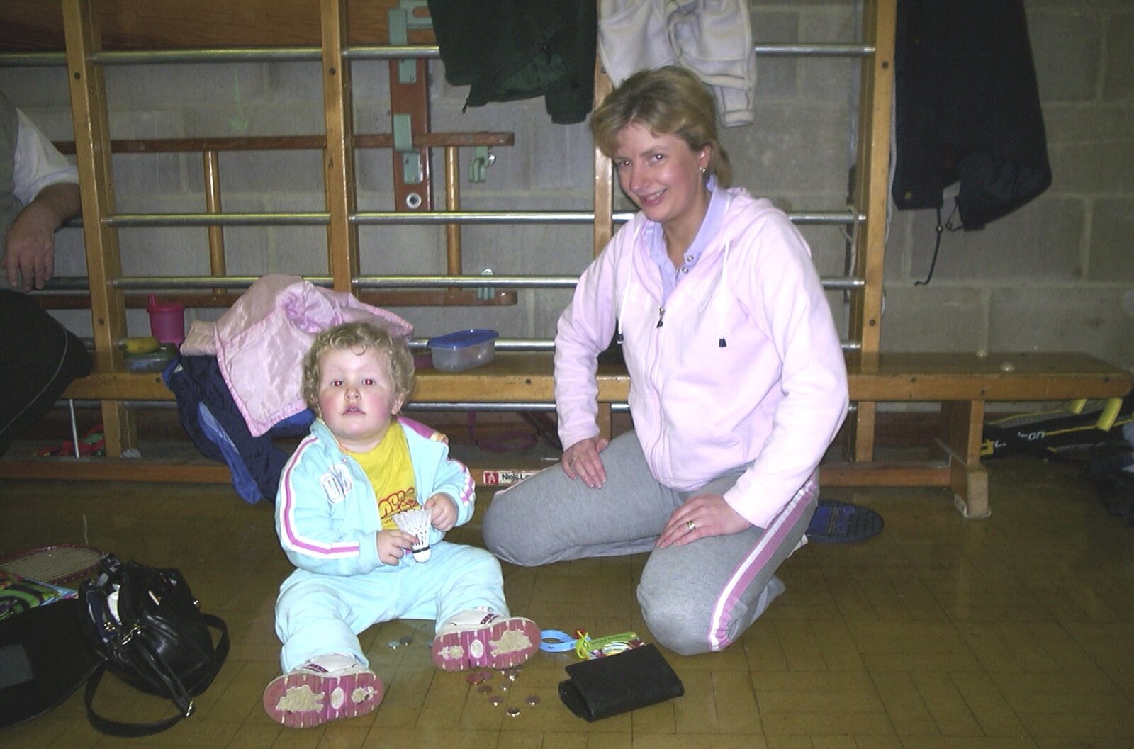 Theresa brings her sprog along to badminton from Badminton Sprogs and The Skelton Festival, Diss, Norfolk - 1st May 2004