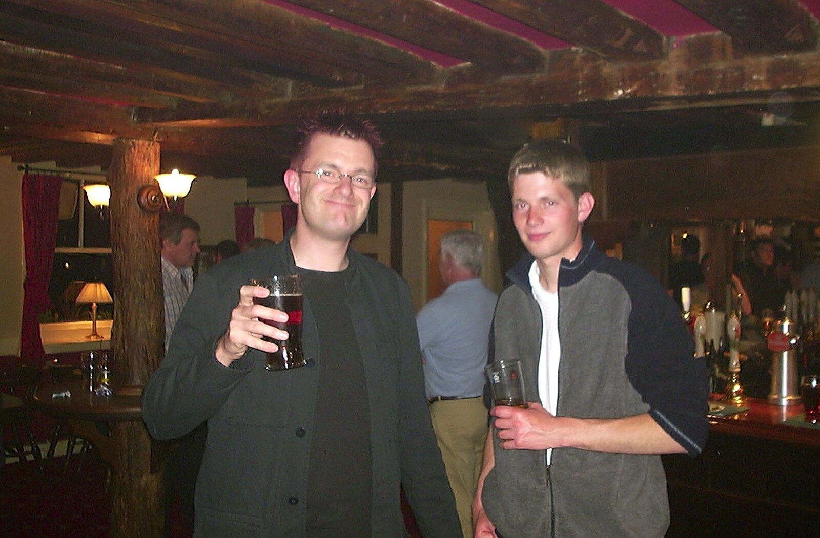 Nosher and The Boy Phil from The BSCC Annual Bike Ride, Lenham, Kent - 8th May 2004