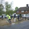 Bikes in the car park of the Bell, Smarden, The BSCC Annual Bike Ride, Lenham, Kent - 8th May 2004