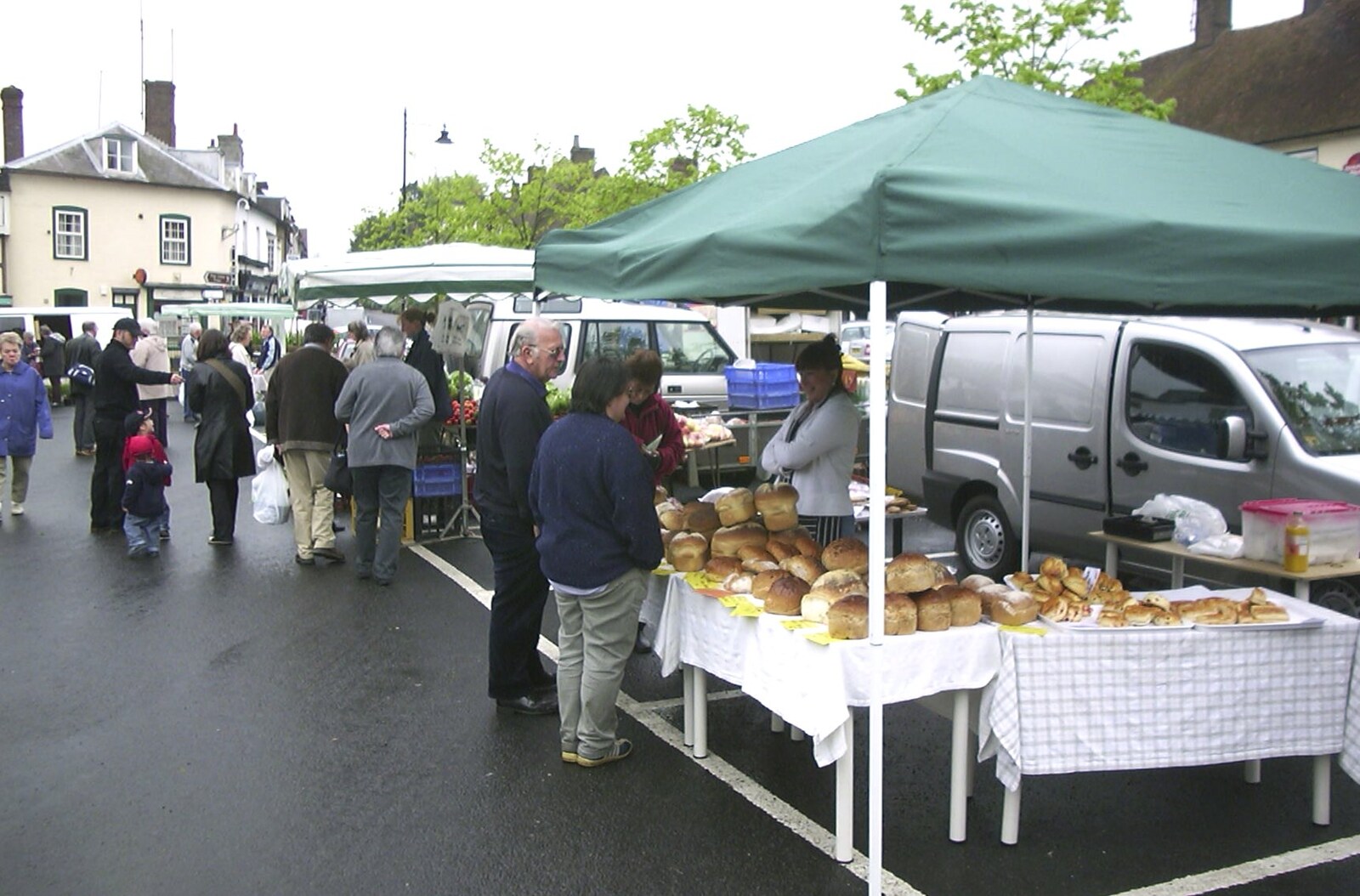 There's a food market in Lenham from A Trip Around Leeds Castle, Maidstone, Kent - 9th May 2004