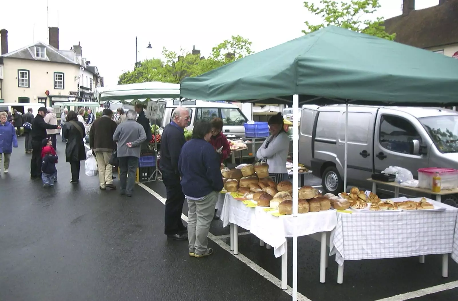 There's a food market in Lenham, from A Trip Around Leeds Castle, Maidstone, Kent - 9th May 2004