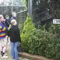 Looking at caged birds, A Trip Around Leeds Castle, Maidstone, Kent - 9th May 2004