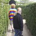 We head off into a maze, A Trip Around Leeds Castle, Maidstone, Kent - 9th May 2004