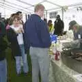 Back in the food tent for some burgers and sausages, A Trip Around Leeds Castle, Maidstone, Kent - 9th May 2004