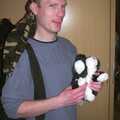 Andy with a stuffed toy