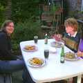 Chinese takeaway in the back yard, Trigenix Mexican and a Fire-Escape Barbeque, Eye, Suffolk - 22nd May 2004