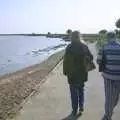 Mother and Mike head off on the footpath, Mother and Mike Visit, Aldringham, Suffolk - 26th May 2004