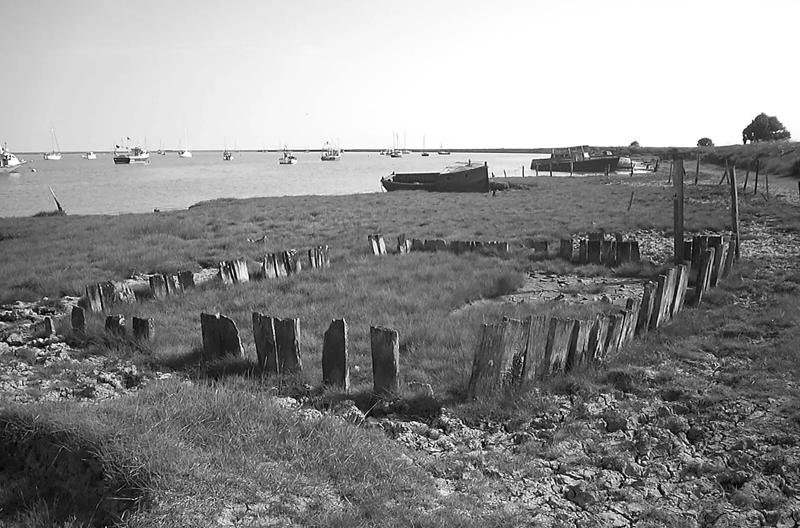 The skeleton of an old hut, like a sea-henge, from Mother and Mike Visit, Aldringham, Suffolk - 26th May 2004