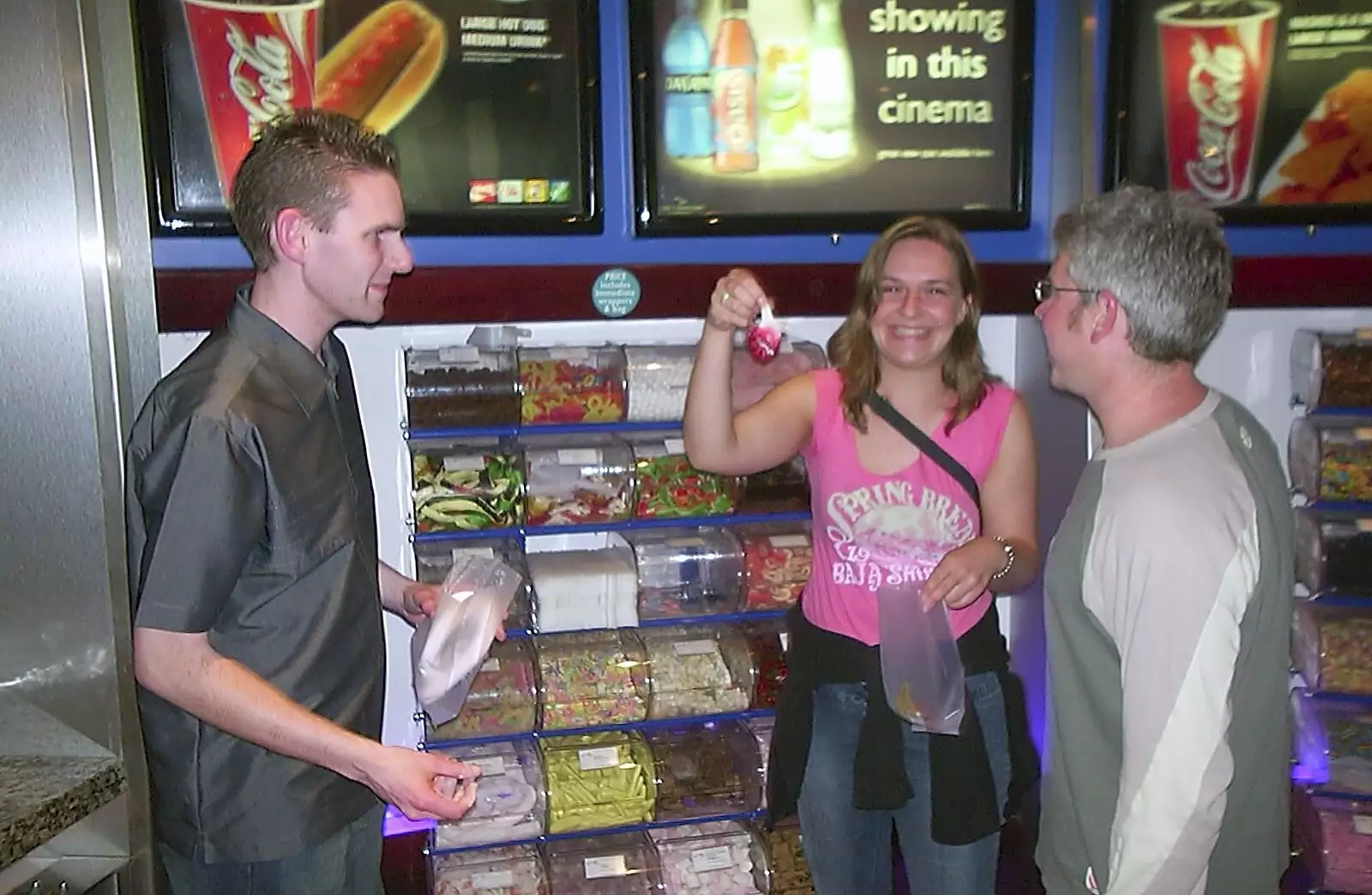 At the cinema, Jess chooses some sweets, from Mother and Mike Visit, Aldringham, Suffolk - 26th May 2004