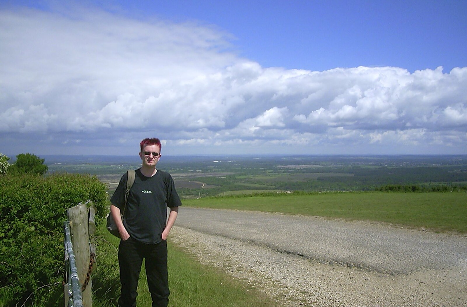 Corfe Castle Camping, Corfe, Dorset - 30th May 2004: A selfie on Povington - this camera's 10,000th pic