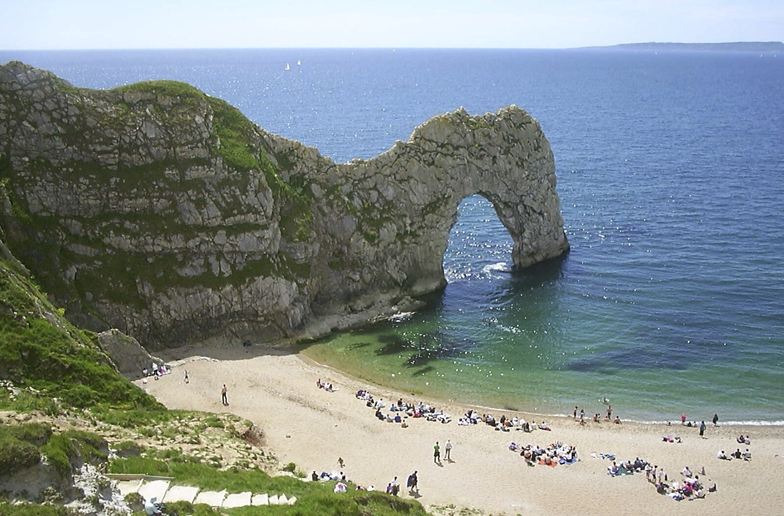 Corfe Castle Camping, Corfe, Dorset - 30th May 2004: The famous Durdle Door