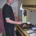 Sean is also frying up, Corfe Castle Camping, Corfe, Dorset - 30th May 2004