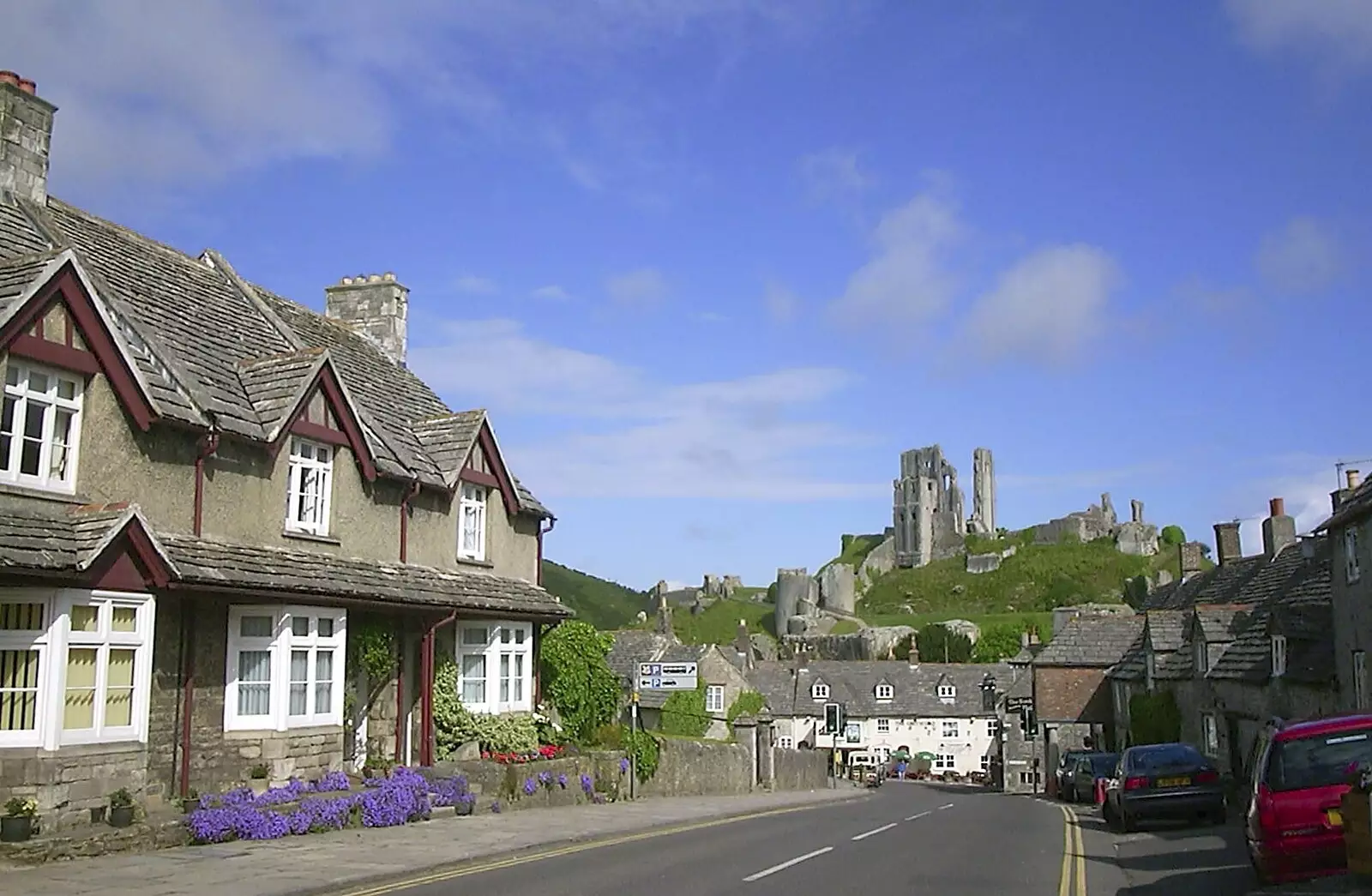 A look towards Corfe Castle, from Corfe Castle Camping, Corfe, Dorset - 30th May 2004