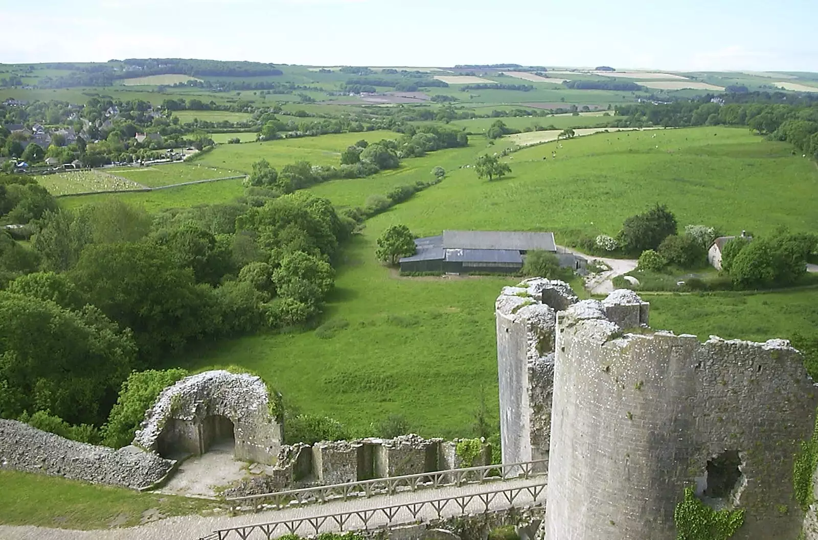 Another view from the top of the castle, from Corfe Castle Camping, Corfe, Dorset - 30th May 2004