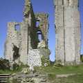 Another view of the tenuously-standing keep, Corfe Castle Camping, Corfe, Dorset - 30th May 2004