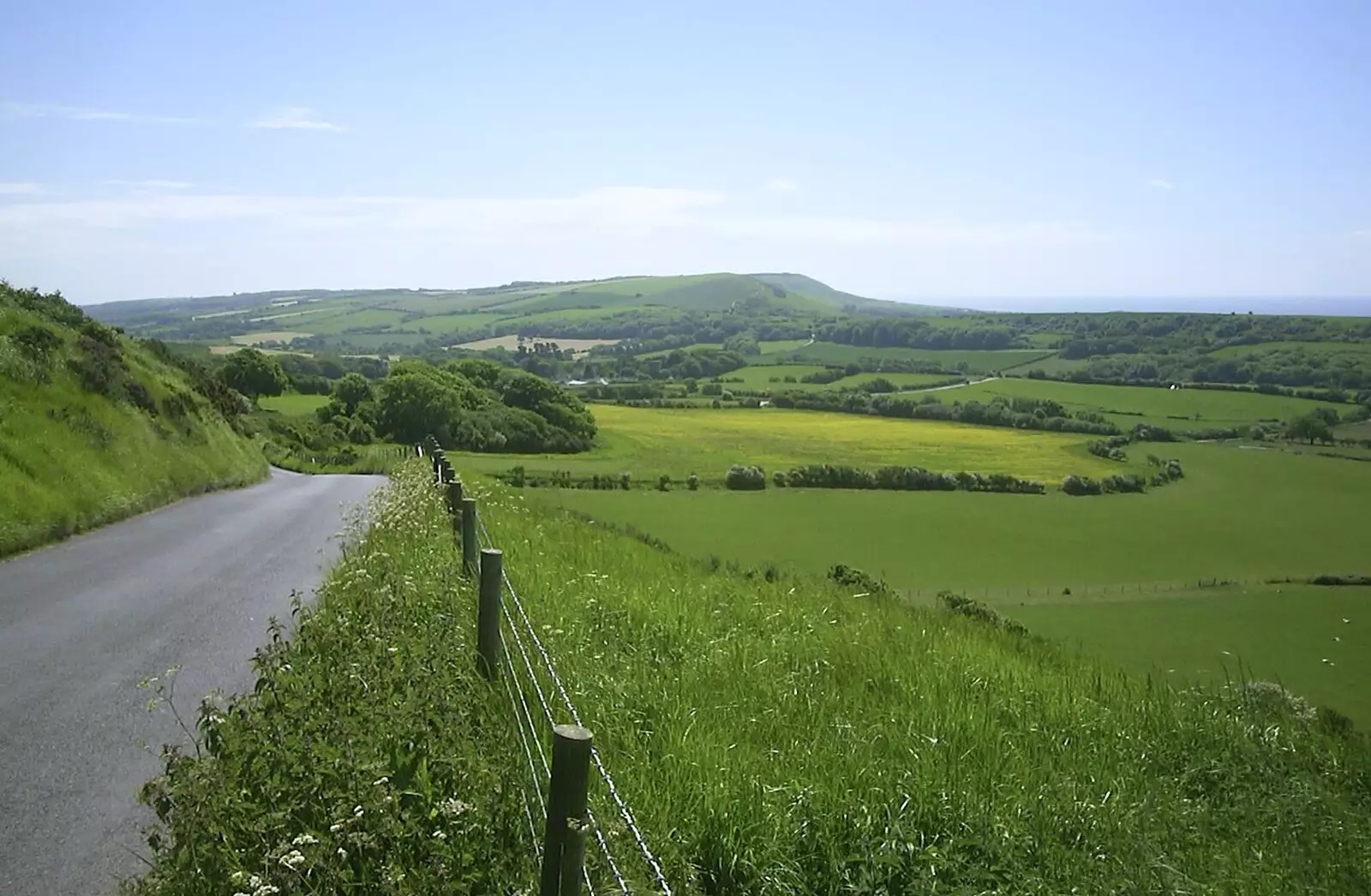 Near the top of Povington Hill, from Corfe Castle Camping, Corfe, Dorset - 30th May 2004