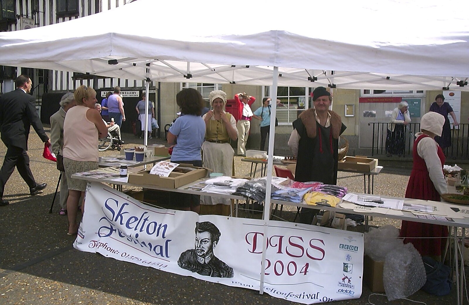 A tee-shirt stall from Andrey Leaves Trigenix, More Skelton Festival and a Transit of Venus, Cambridge and Diss - 4th June 2004