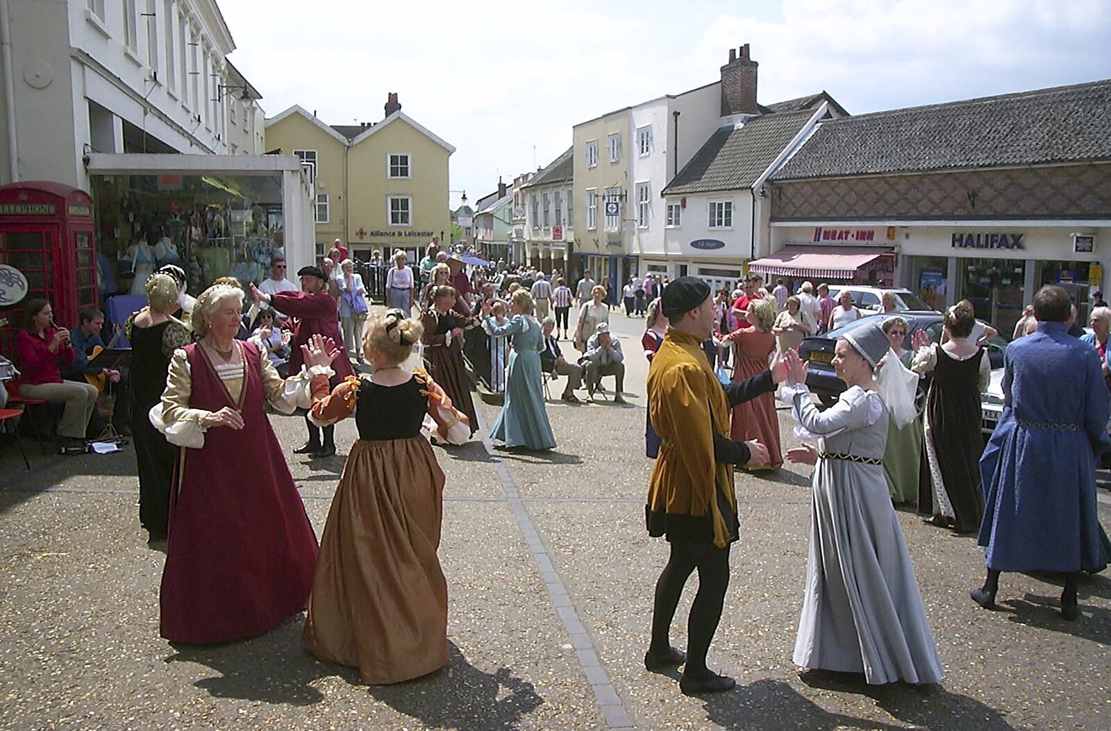 Dancing in the market place from Andrey Leaves Trigenix, More Skelton Festival and a Transit of Venus, Cambridge and Diss - 4th June 2004