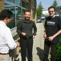 James, Craig and Richard Panton outside the office, Andrey Leaves Trigenix, More Skelton Festival and a Transit of Venus, Cambridge and Diss - 4th June 2004