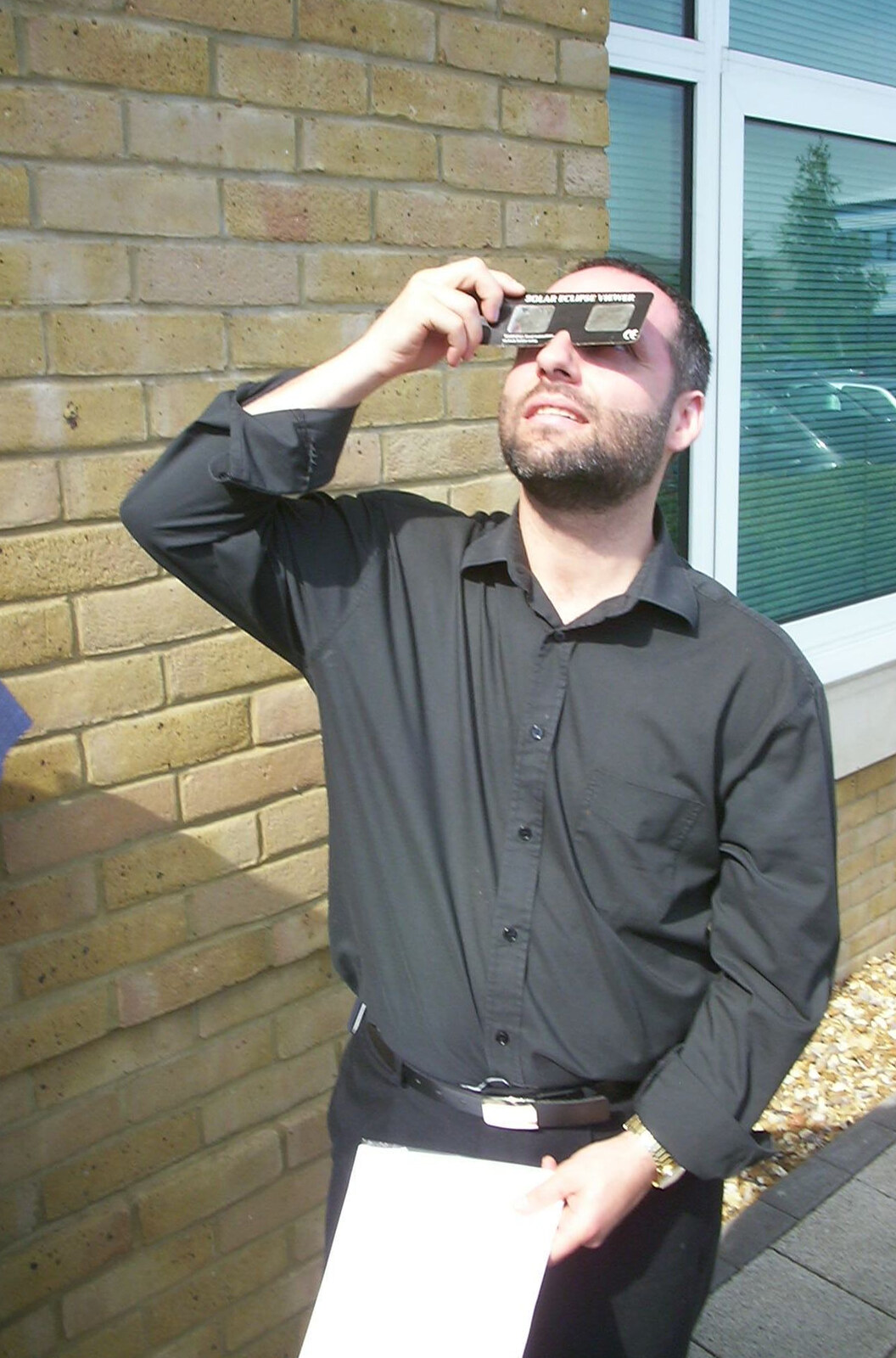 Craig's got his special eclipse glasses on from Andrey Leaves Trigenix, More Skelton Festival and a Transit of Venus, Cambridge and Diss - 4th June 2004
