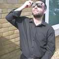 Craig borrows a pair of Richard's 1999-vintage eclipse-spotting shades to watch the transit