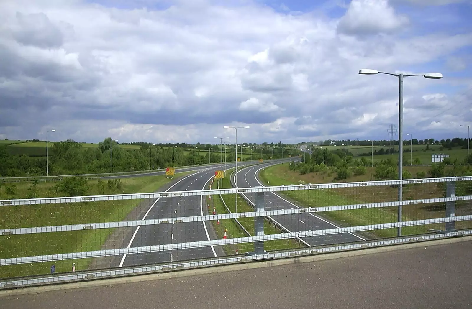 The A14 is a bit emptier than it usually is, from A Trip to Alton Towers, Staffordshire - 19th June 2004