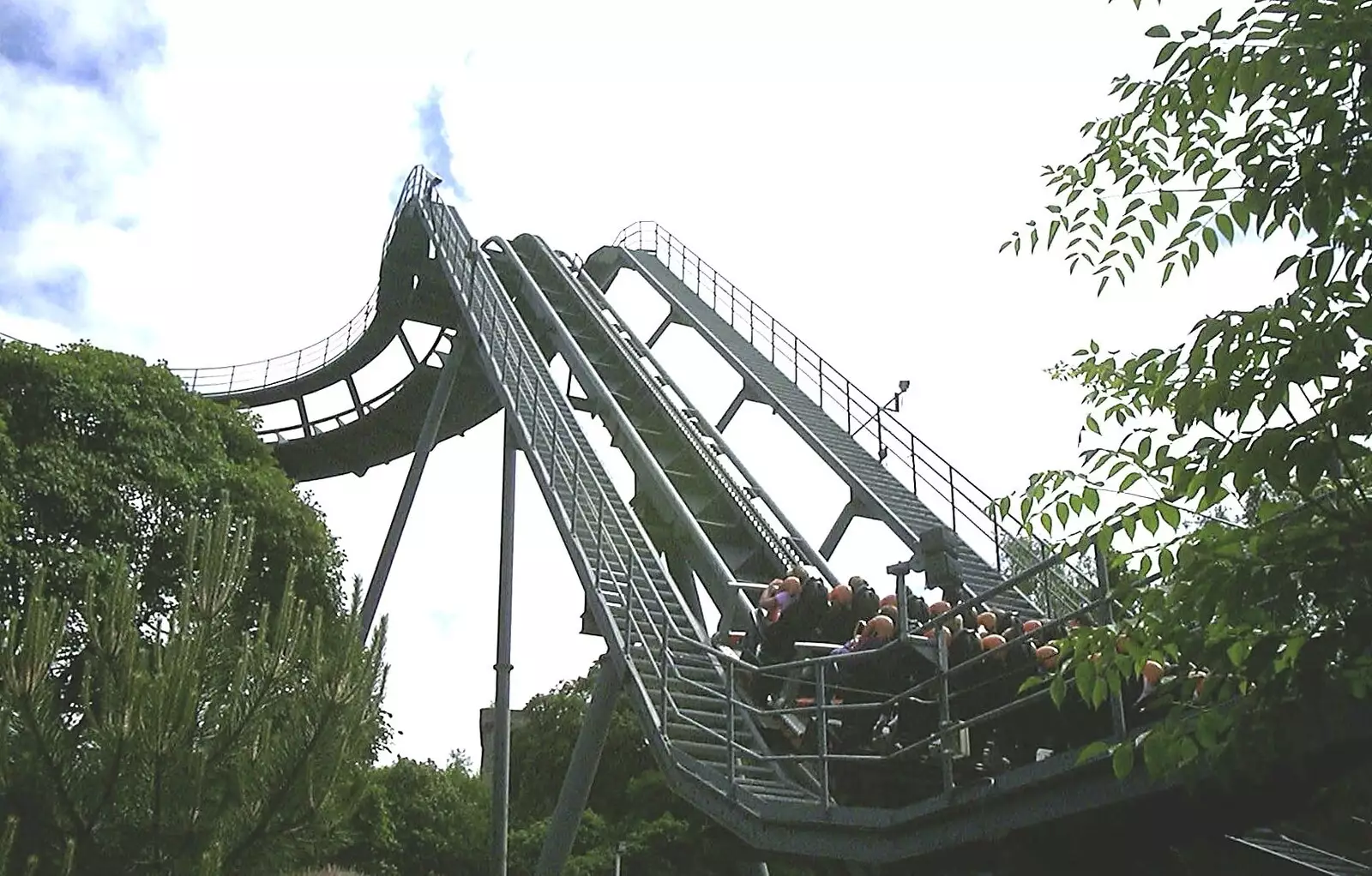 The bottom of the Oblivion rollercoaster, from A Trip to Alton Towers, Staffordshire - 19th June 2004