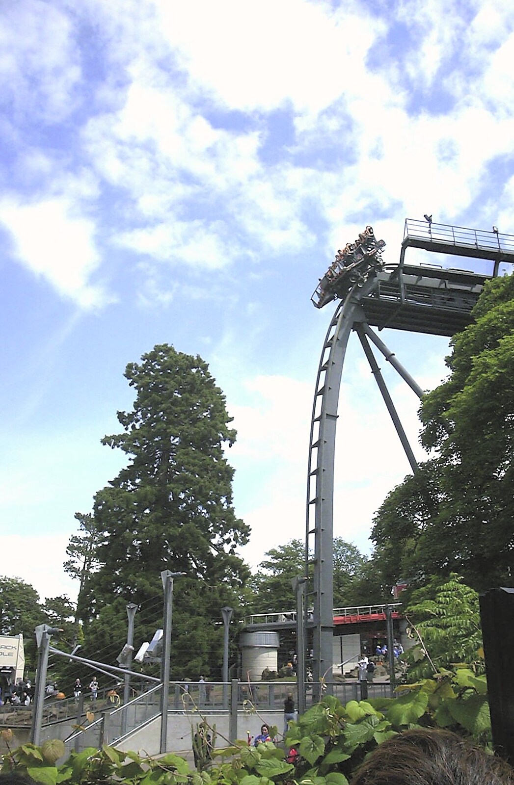 Oblivion is ready to drop from A Trip to Alton Towers, Staffordshire - 19th June 2004