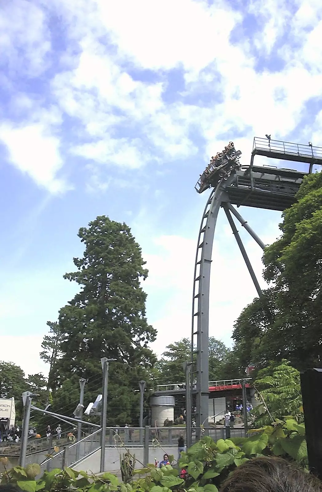 Oblivion is ready to drop, from A Trip to Alton Towers, Staffordshire - 19th June 2004