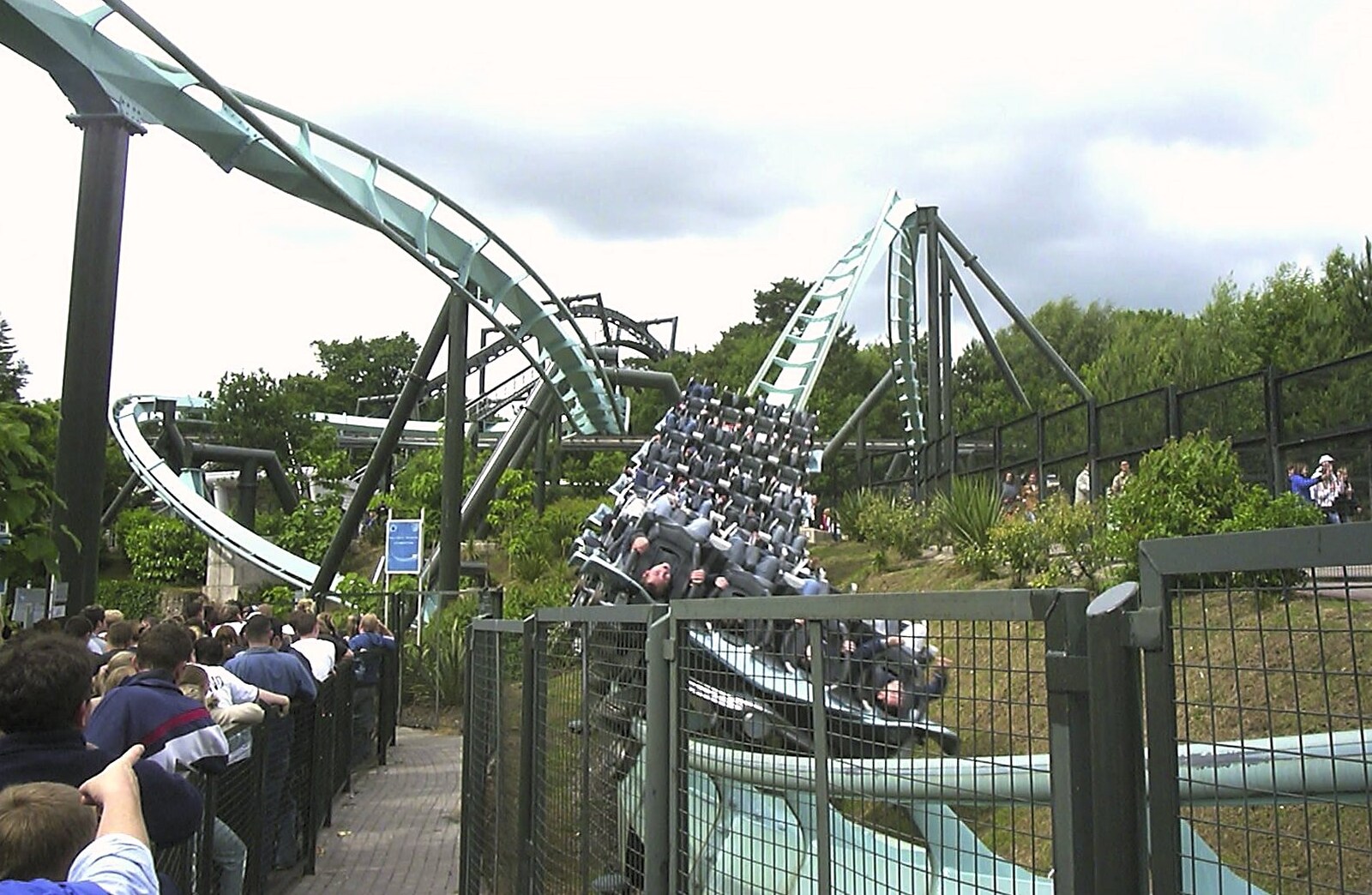 A Trip to Alton Towers, Staffordshire - 19th June 2004: The Air rollercoaster comes around