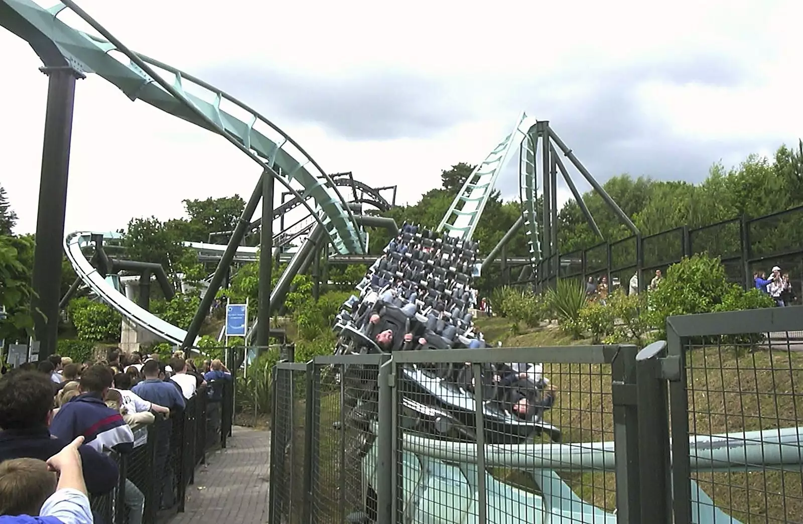 The Air rollercoaster comes around, from A Trip to Alton Towers, Staffordshire - 19th June 2004