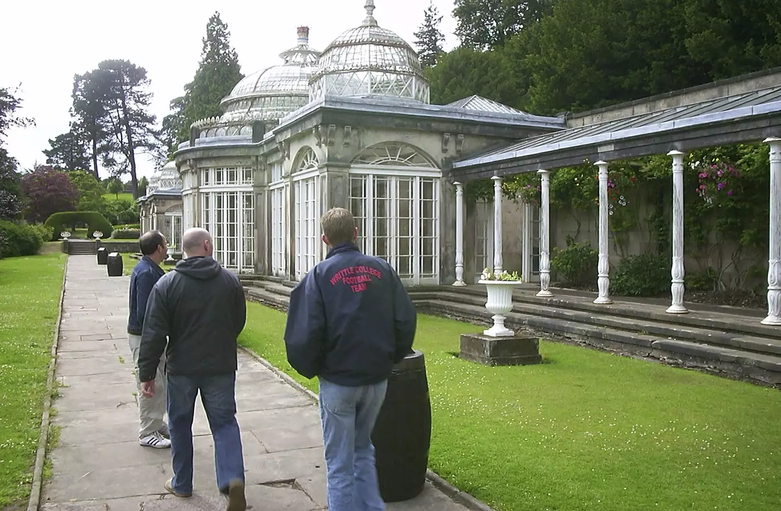 Walking past the orangery, from A Trip to Alton Towers, Staffordshire - 19th June 2004