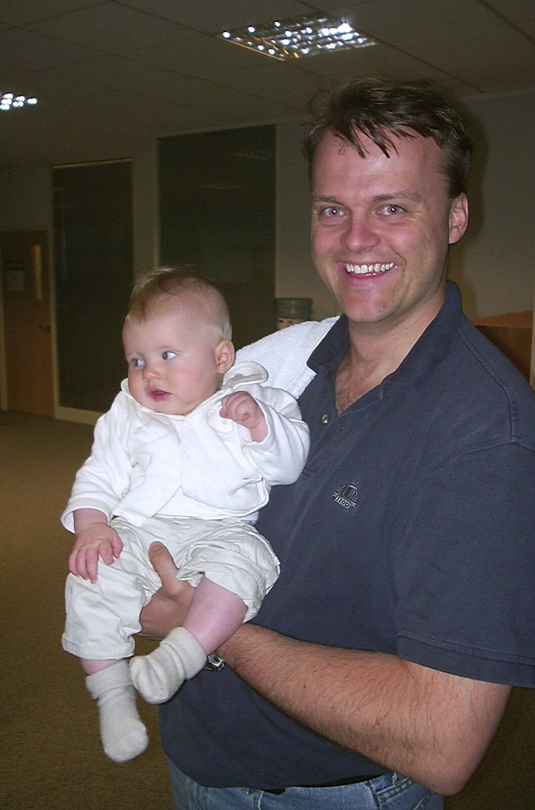 In Cambridge, Nick has bought his new sprog in from Longview at the Waterfront, and a Trip to the Shops, Norwich, Norfolk - 27th June 2004