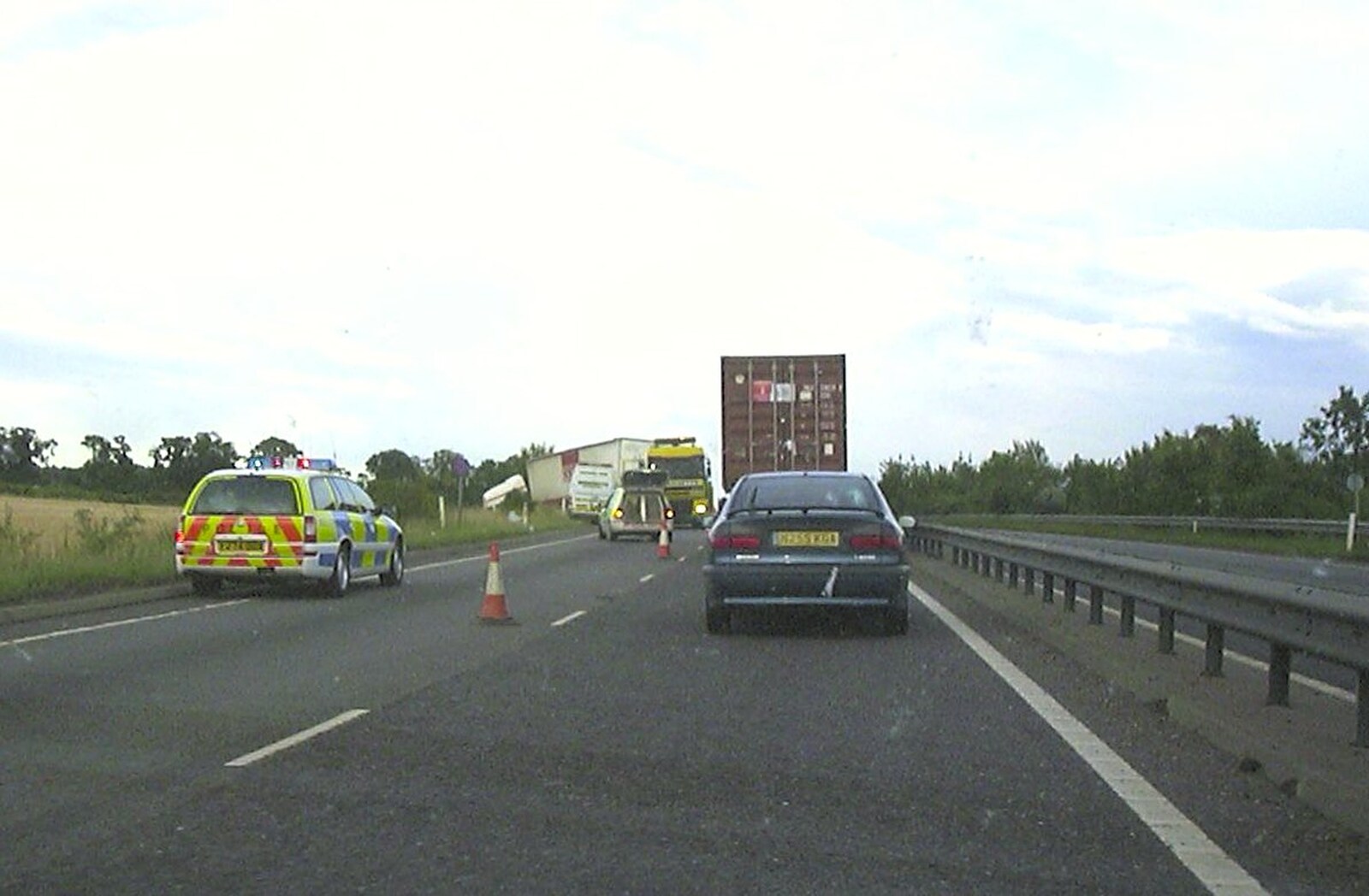 A heavy has driven off the A14 from Longview play Revolution Records, Diss, Norfolk - 2nd July 2004
