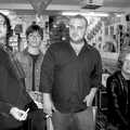 Doug, Aidan Banks, Matt and Rob do a band pose, Longview play Revolution Records, Diss, Norfolk - 2nd July 2004