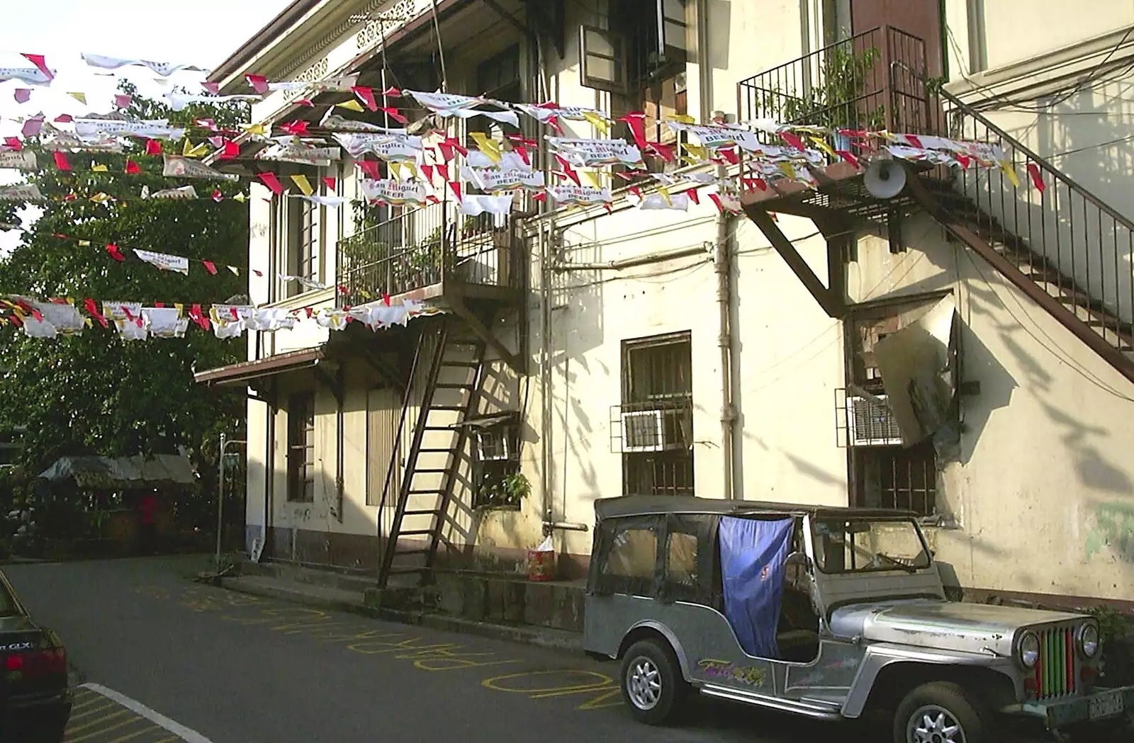 A silver Willys jeep, from A Postcard From Manila: a Working Trip, Philippines - 9th July 2004