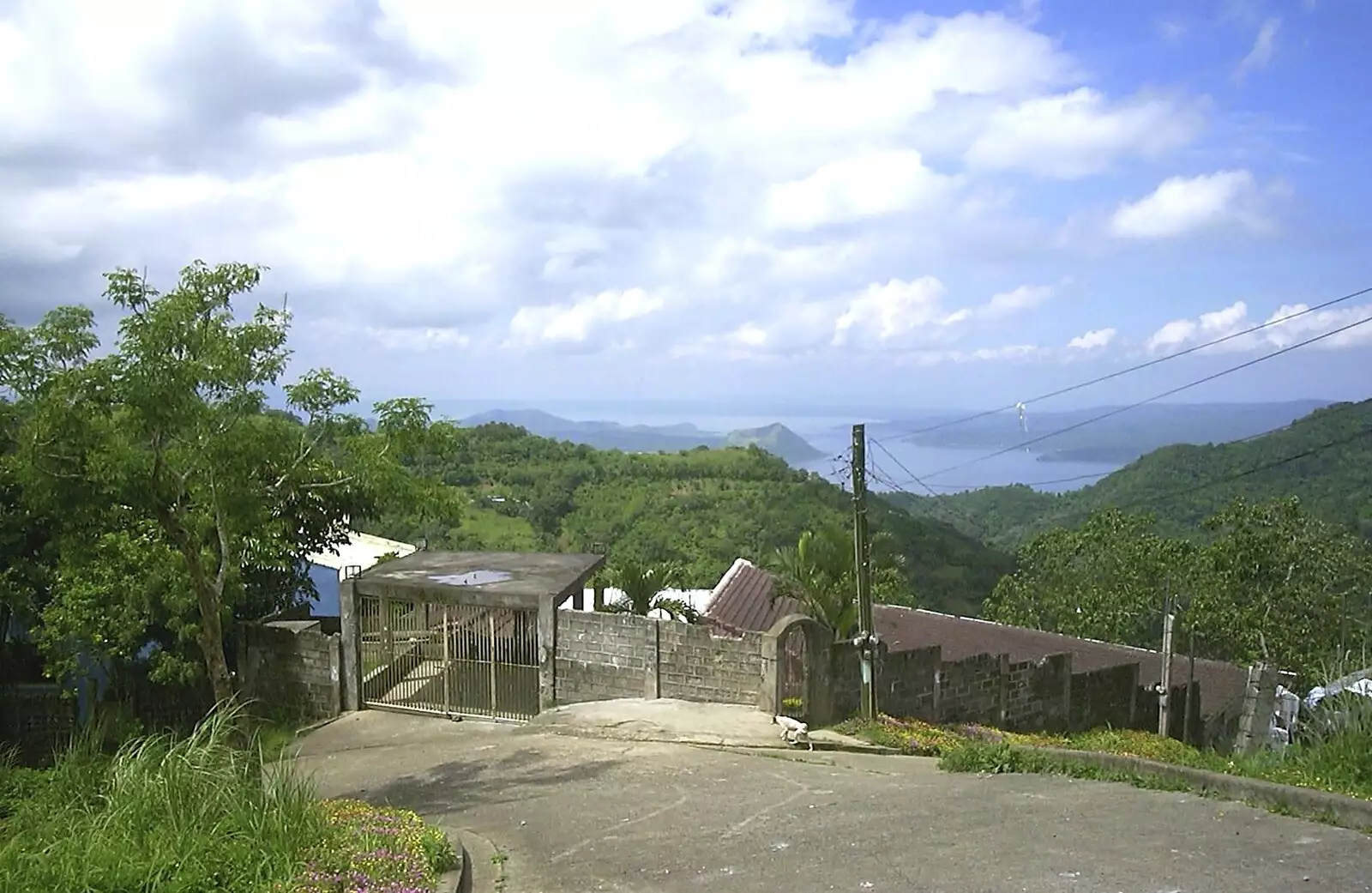 The crater of the Taal volcano straight ahead, from A Postcard From Manila: a Working Trip, Philippines - 9th July 2004