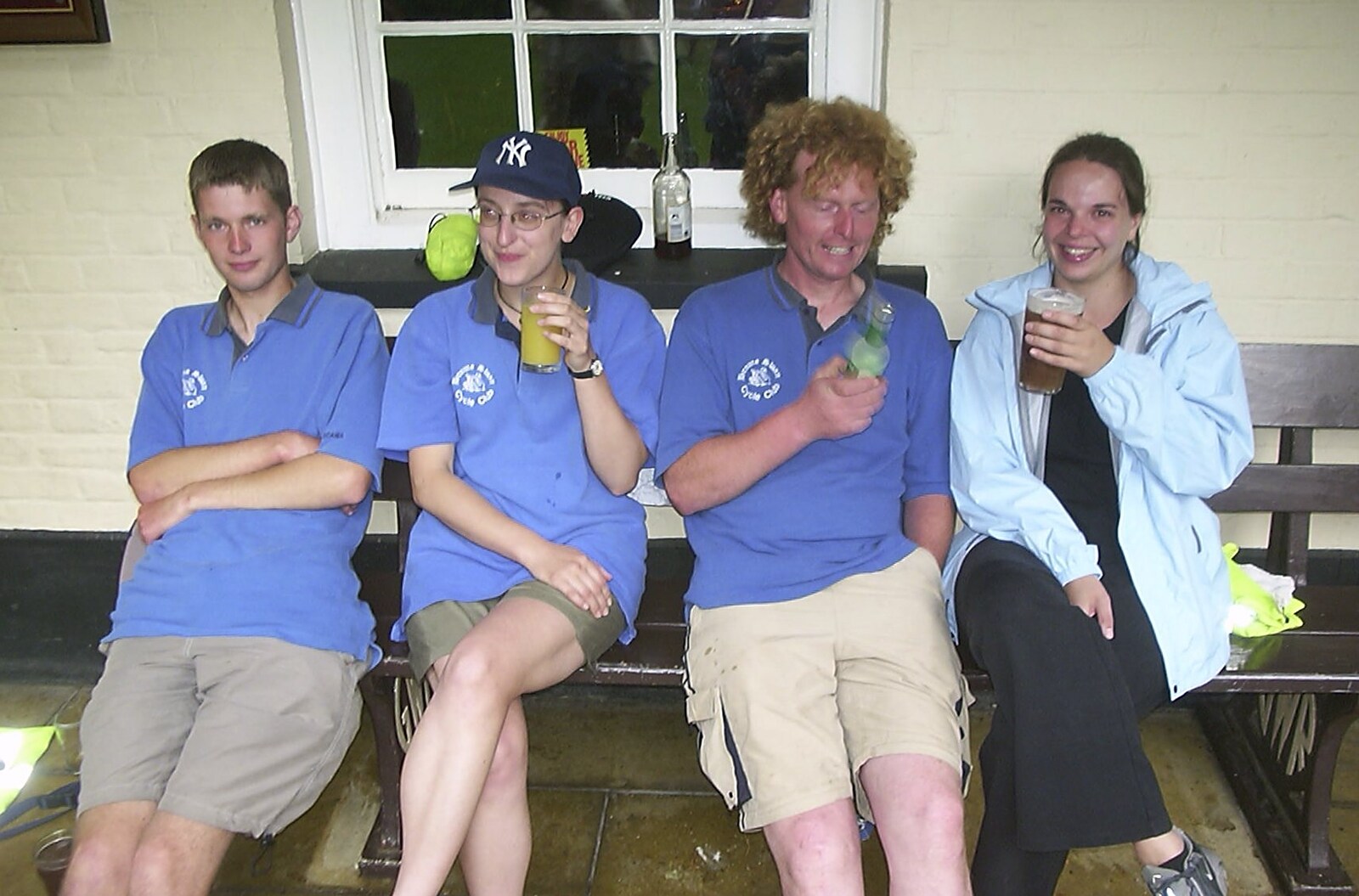 The BSCC Annual Sponsored Bike Ride, The Cottage, Thorpe St. Andrew, Norwich  - 18th July 2004: Phil, Suey, Wavy and Jen