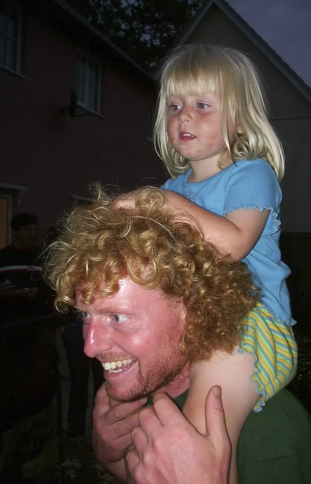 Wavy entertains the kids, from The BSCC in Debenham, and Bill's Housewarming Barbie, Yaxley, Suffolk - 31st July 2004