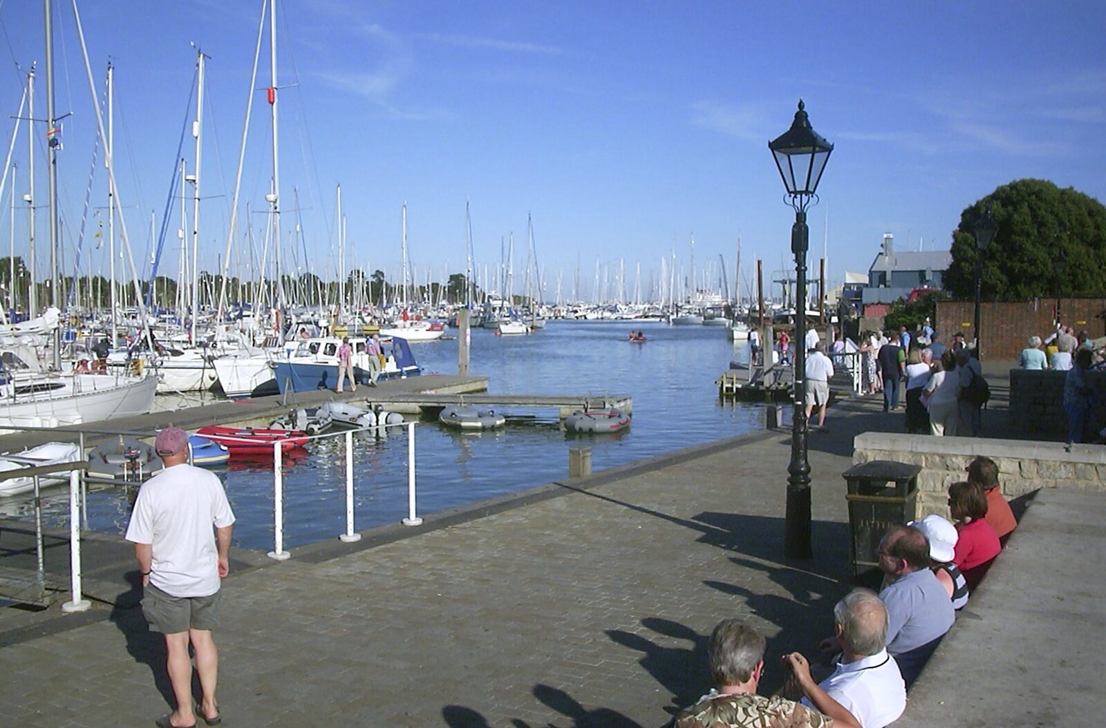 Lymington Quay and river from Cowes Weekend, Cowes, Isle of Wight - 7th August 2004