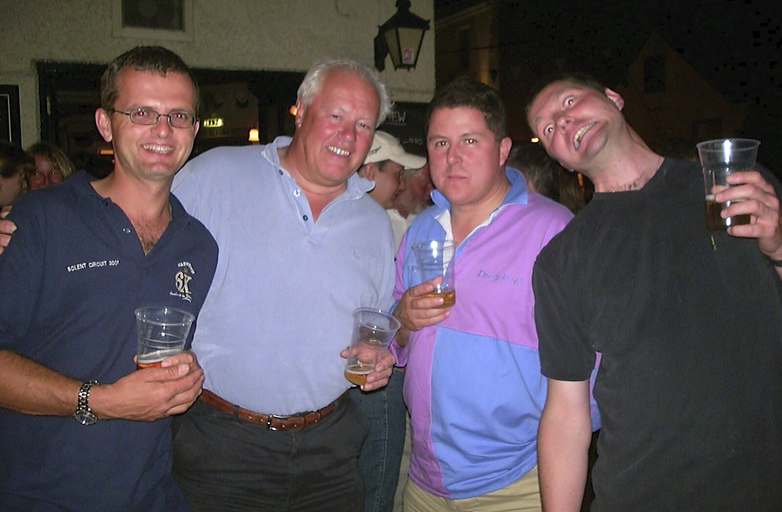 Ray and Crew, with Sean gurning on the right from Cowes Weekend, Cowes, Isle of Wight - 7th August 2004
