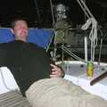 Sean kicks back on the yacht Drifter, Cowes Weekend, Cowes, Isle of Wight - 7th August 2004