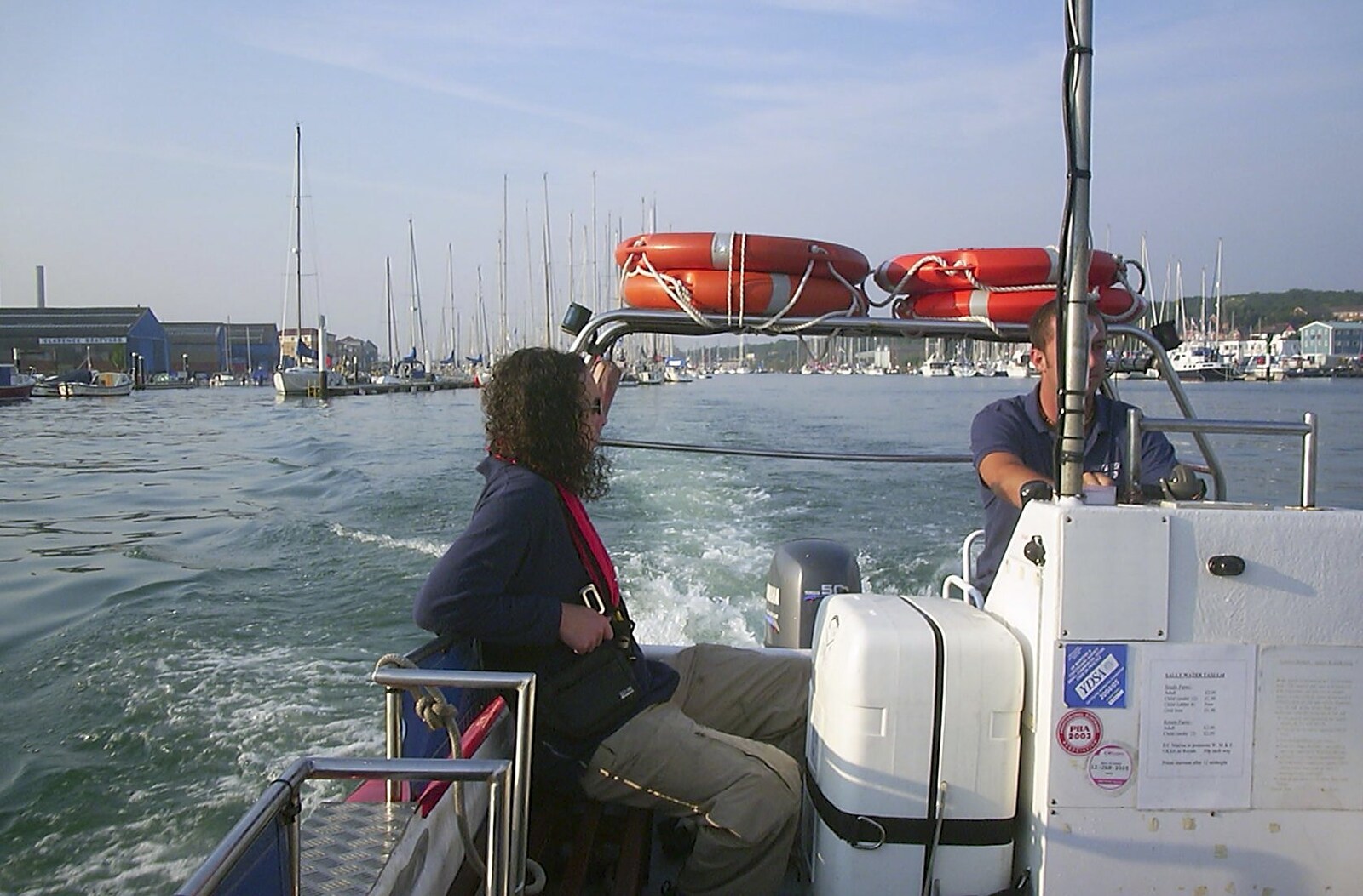 Back on the river taxi from Cowes Weekend, Cowes, Isle of Wight - 7th August 2004