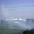 Smoke from a starting gun drifts over the water, Cowes Weekend, Cowes, Isle of Wight - 7th August 2004