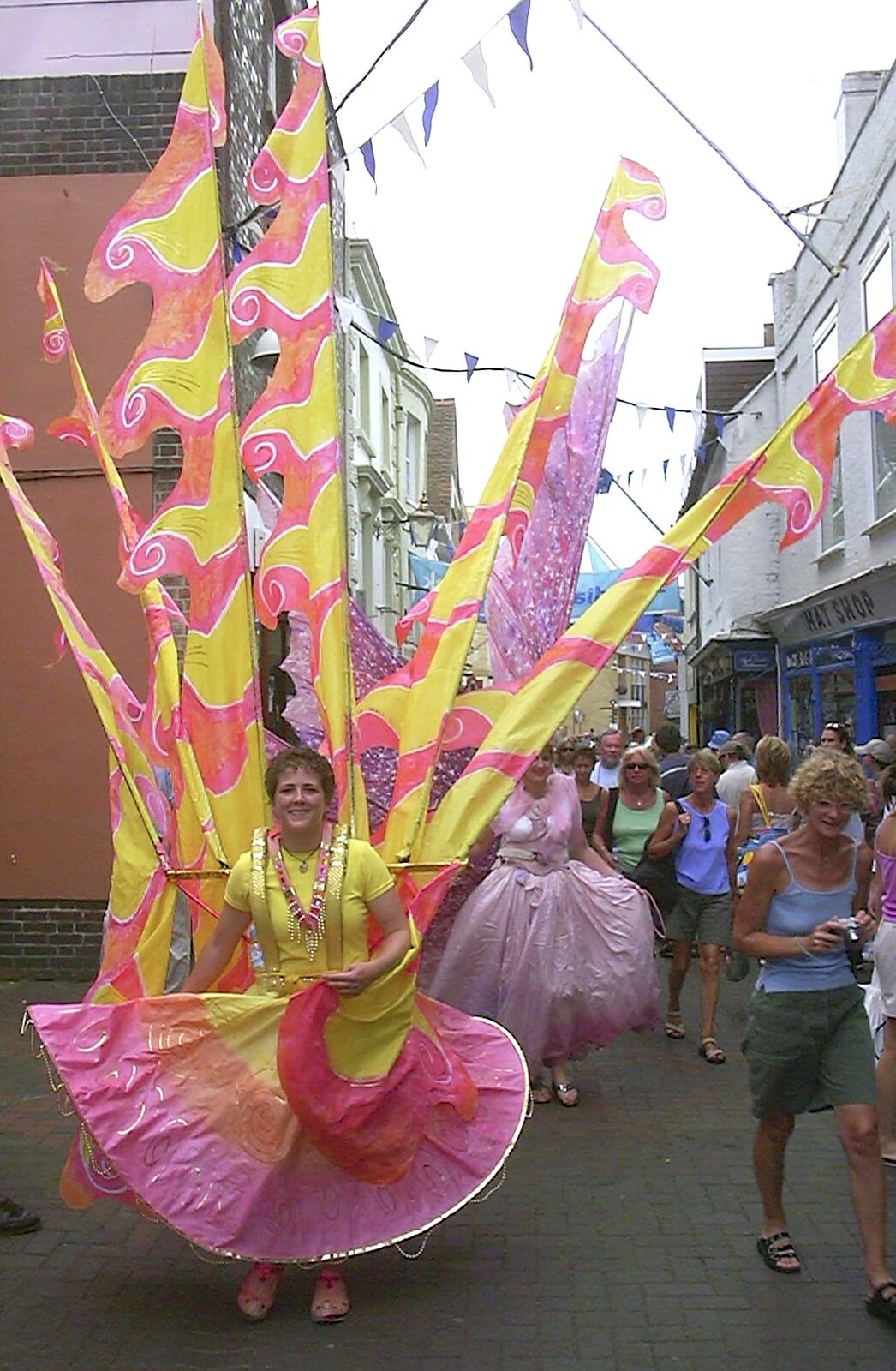 Some sort of mini carnival passes by from Cowes Weekend, Cowes, Isle of Wight - 7th August 2004