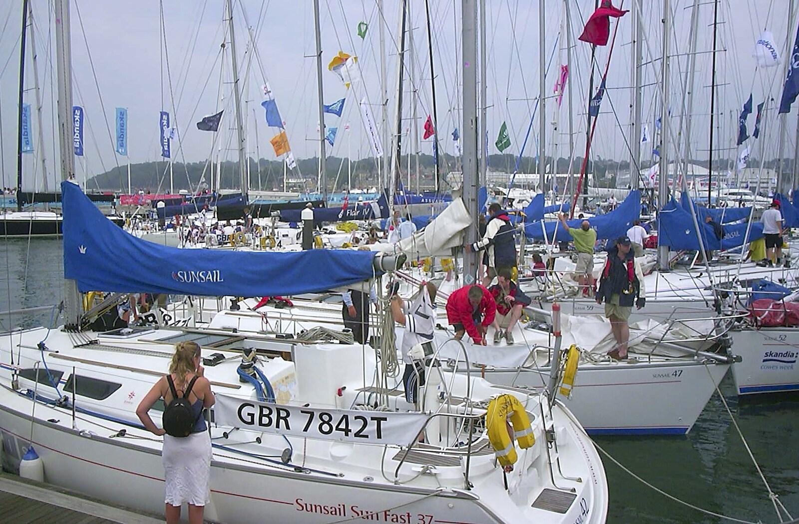 Down at the Yacht Haven from Cowes Weekend, Cowes, Isle of Wight - 7th August 2004